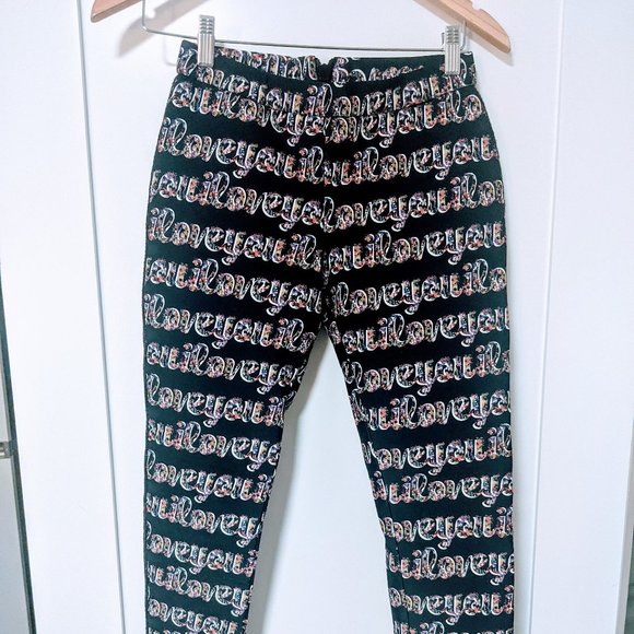 CYNTHIA ROWLEY • Neoprene "iLoveYou" Pants - Picture 2 of 9